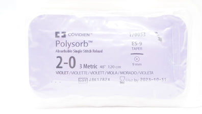 Covidien 170053 2-0 Polysorb Absorbable Stre ES-9 9mm Taper, 48inch (x)